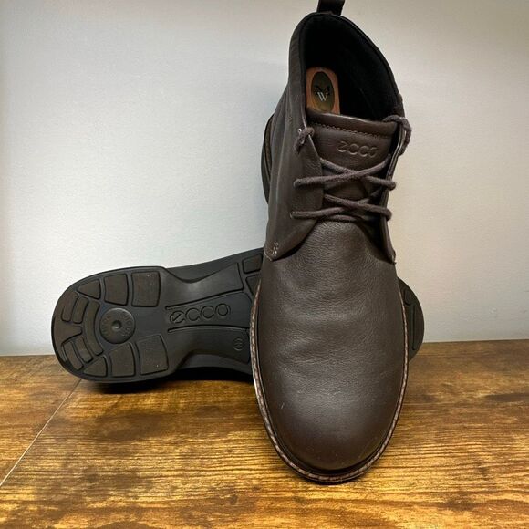 ECCO Turn GTX Gore-Tex Lace-Up Brown Chukka Boots Size 44EU 11US - Picture 1 of 16
